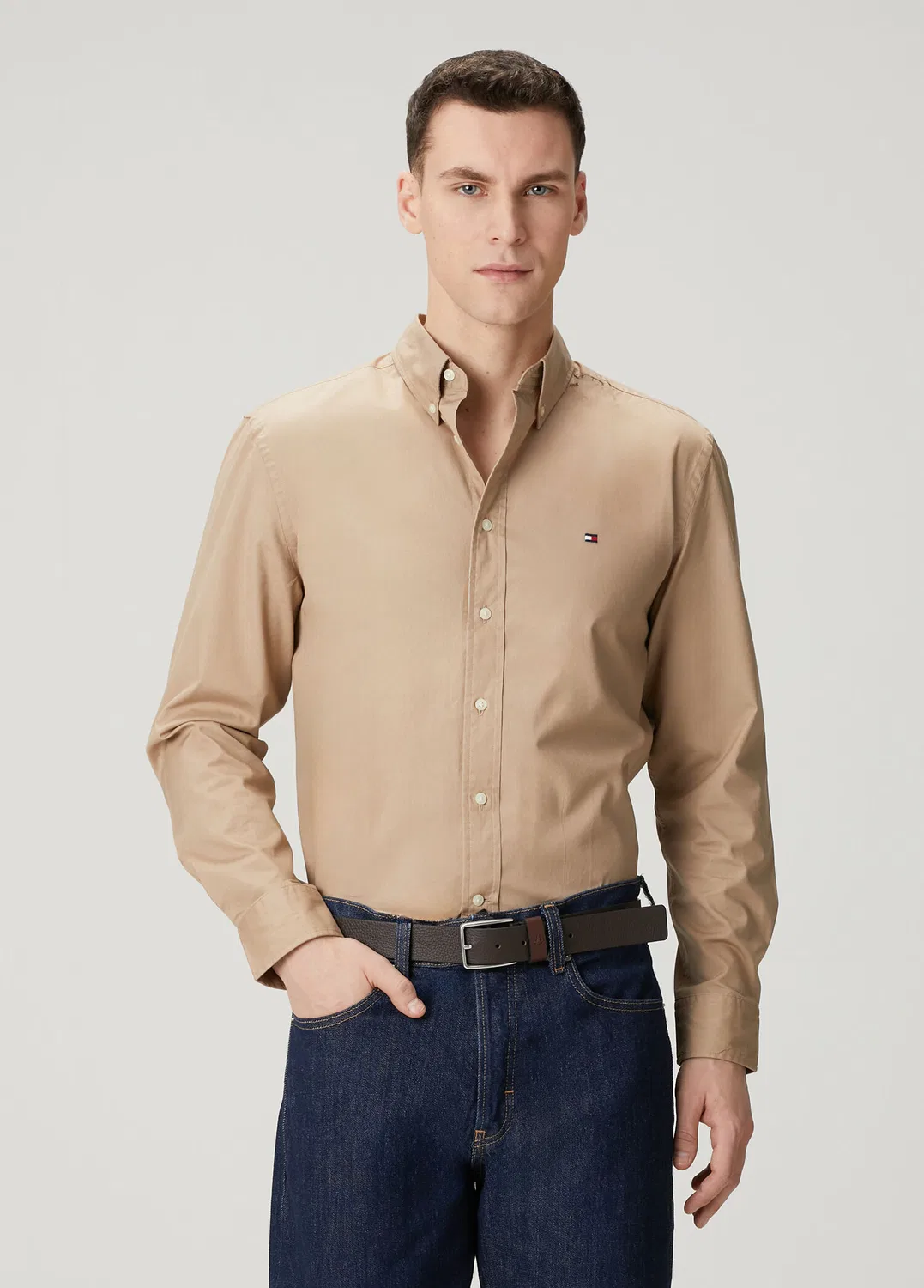 Рубашка Regular Fit Tommy Hilfiger, bej