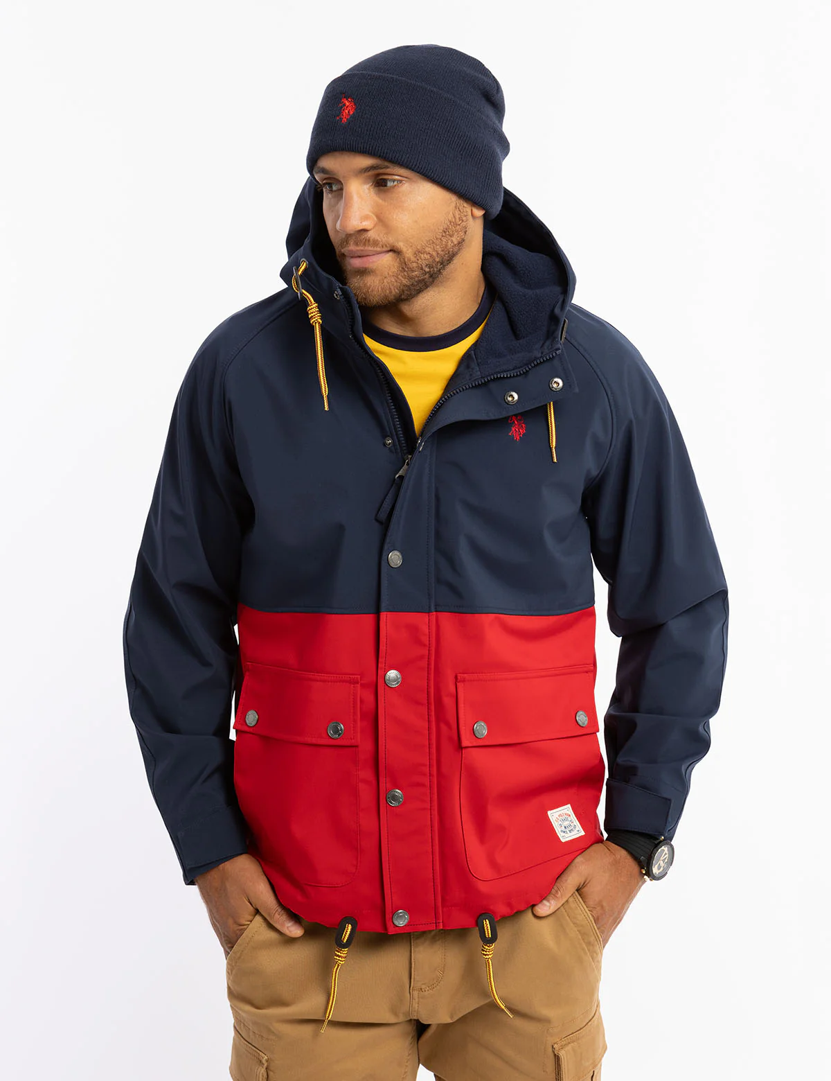 

Куртка U.S. Polo Assn Color Block Adventure, темно-синий/красный