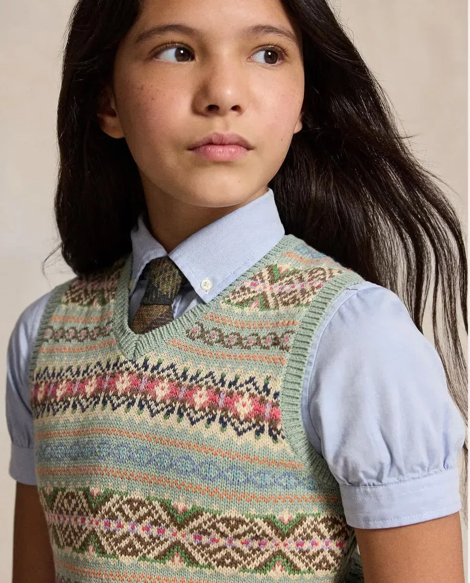 Детский комплект для девочек с принтом Fair Isle Polo Ralph Lauren, Multicolor — фото 3