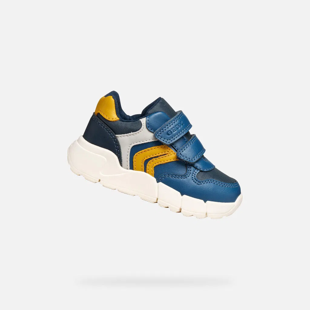 Детские кроссовки с принтом B Flexyper Mini Boy Geox, Blaugrau Ocker