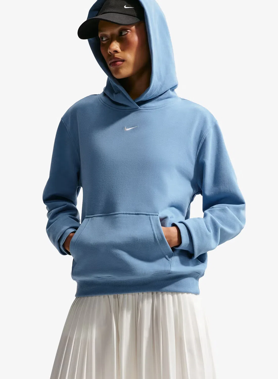 Худи легкое с капюшоном Studio fleece Nike, синий — фото 4