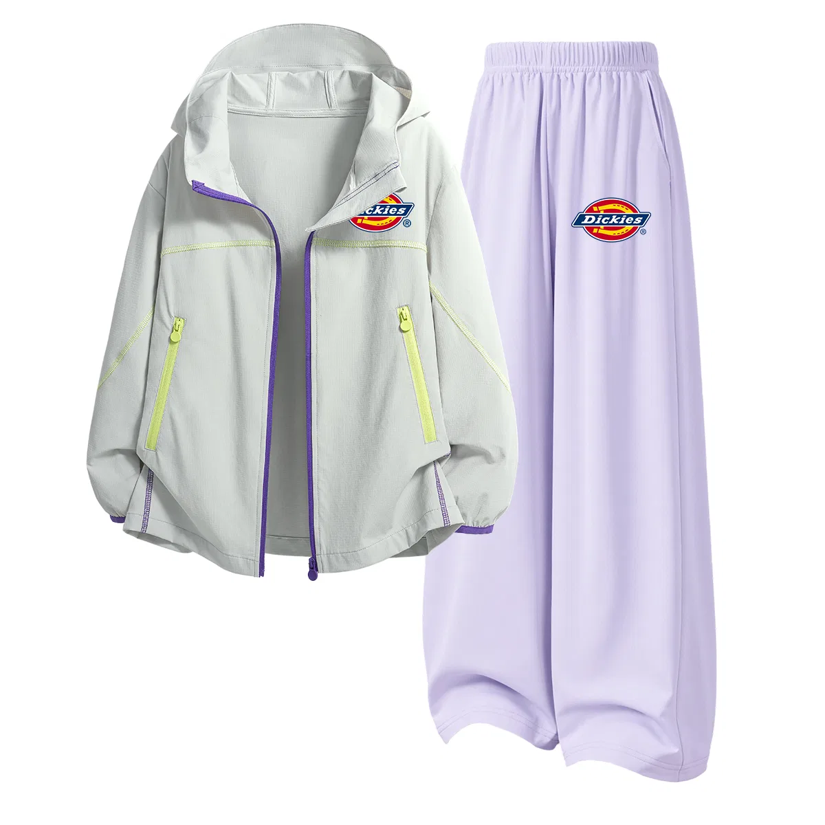 Детский комплект из футболки и шорт с принтом K White Gray+K Dream Purple, Dickies