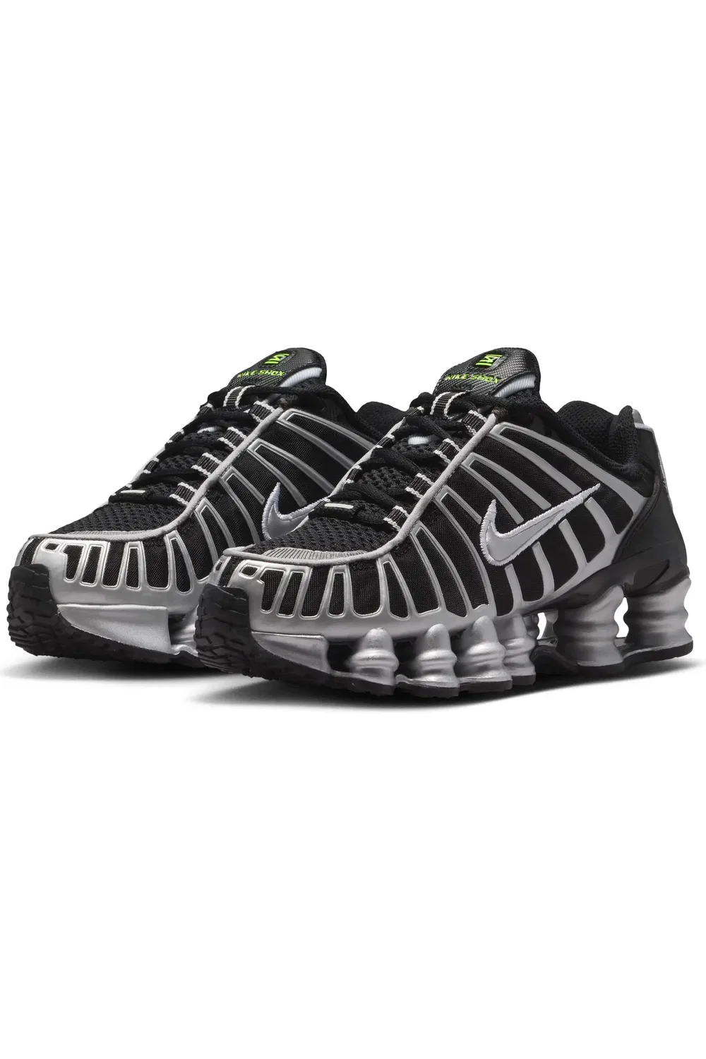 Детские кроссовки на массивной подошве Shox TL Nike, 010 Black/M Silv