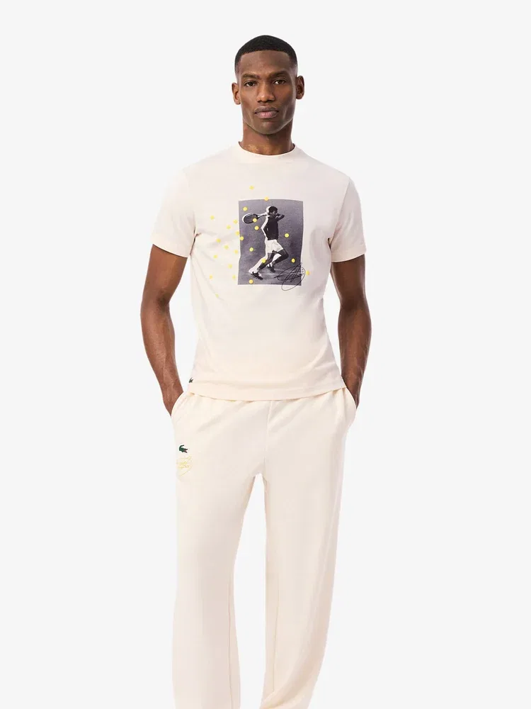 Спортивные брюки Novak Djokovic Trackpants LACOSTE, Ivory — фото 2