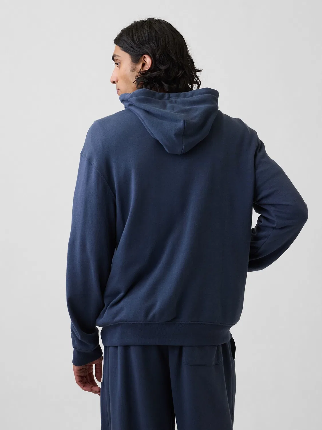 Худи с капюшоном, двойная молния, Relaxed Fit Gap 1969, Navy — фото 2