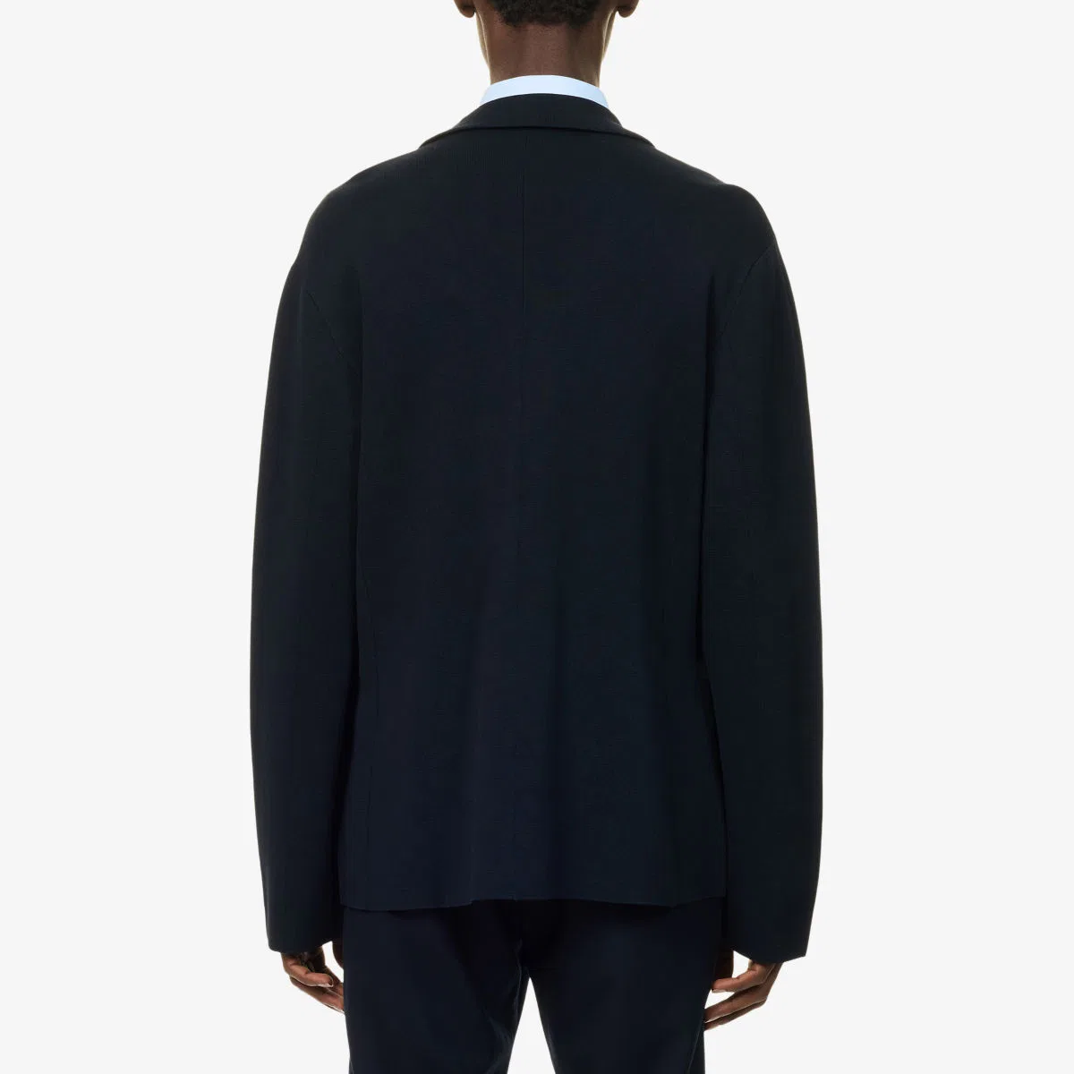 Однобортная вязаная дорожная куртка Emporio Armani — фото 4