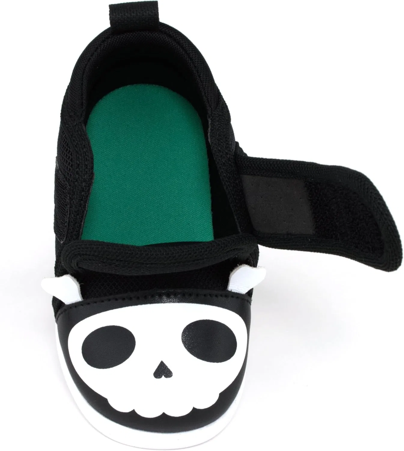 Детские кроссовки для девочек со звуковым механизмом squeaker V2 ikiki, Black Skull — фото 4