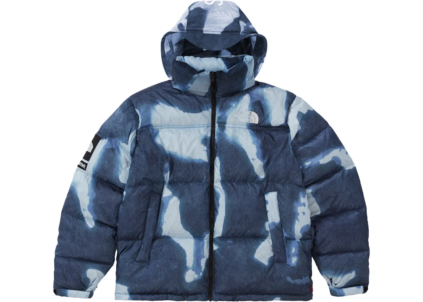Мужская куртка с принтом Bleached Denim Print Supreme The North Face, Indigo — фото 2