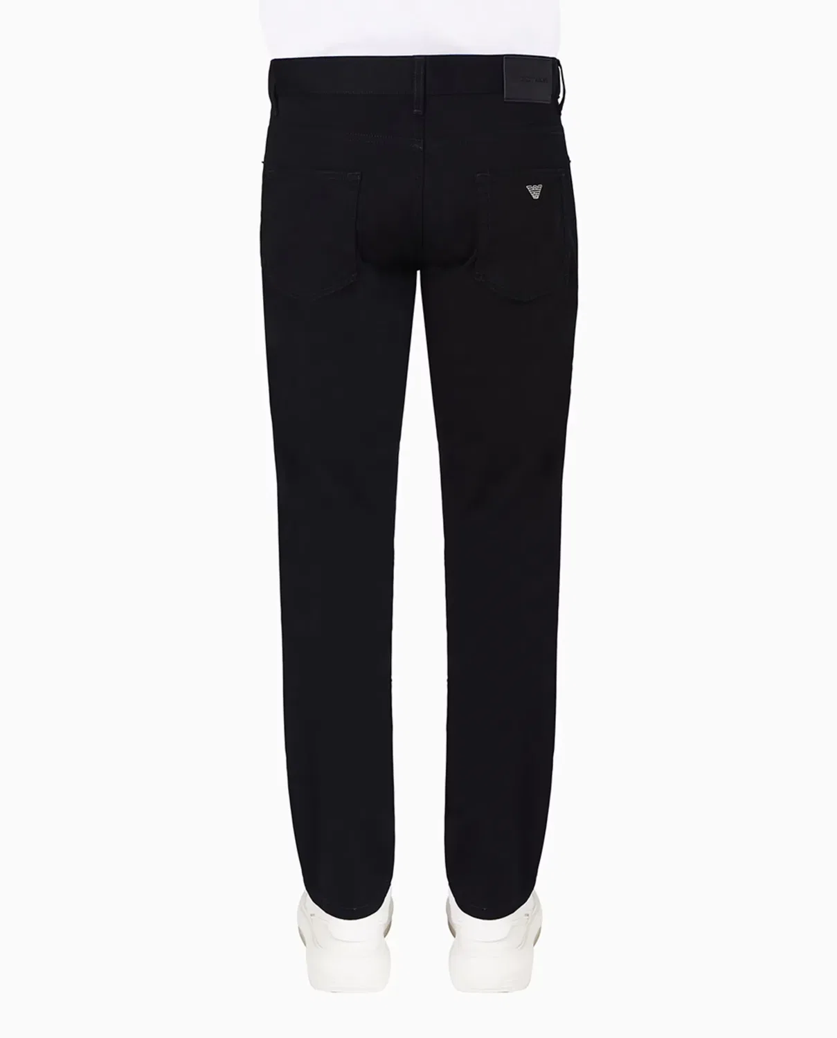 Мужские брюки-пять карманов из хлопка с эластаном Emporio Armani, Negro — фото 2