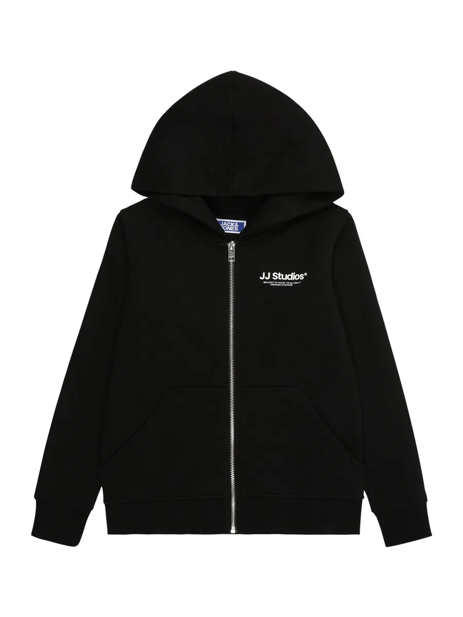 Детская толстовка на молнии, черная Jack & Jones Junior