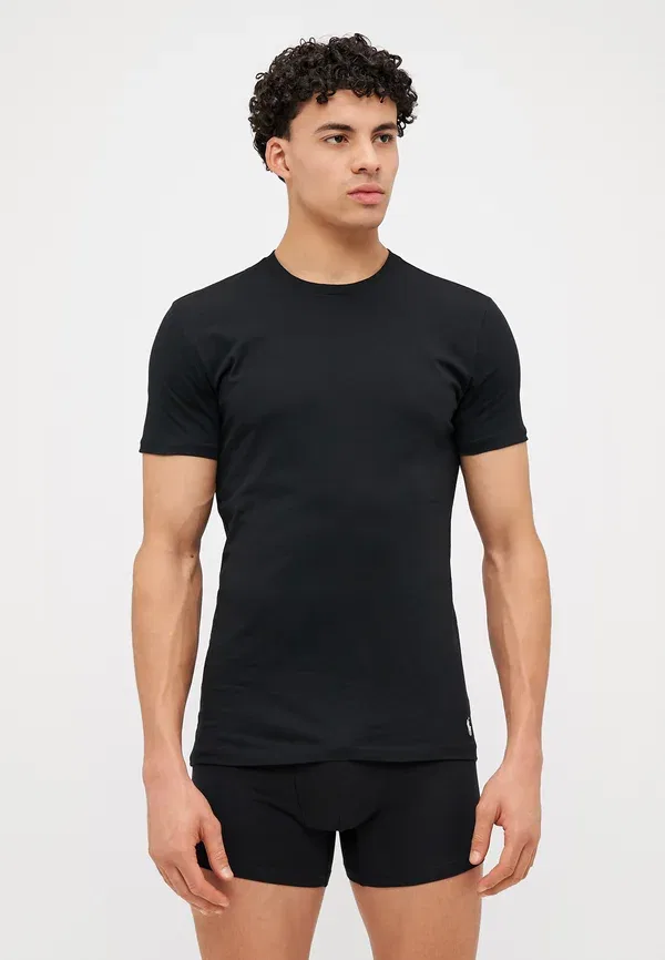Комплект из 3 футболок Polo Ralph Lauren, черный/темно-серый/бежевый — фото 4
