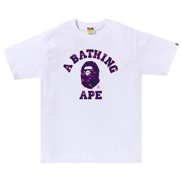 

Футболка BAPE Color Camo College Tee 'White/Purple', белый