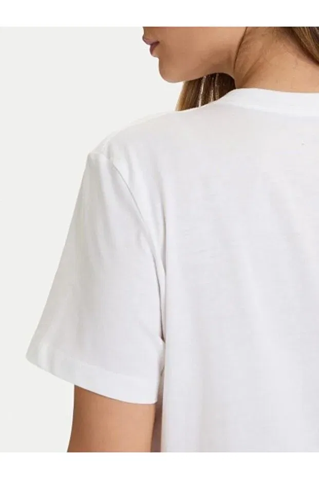 Женская футболка хлопковая Calvin Klein, White — фото 4