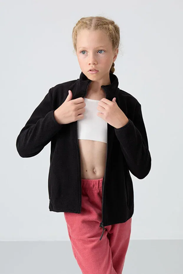 Детские свитшот для девочек с длинным рукавом Tommy Life, Black-Water Green — фото 3