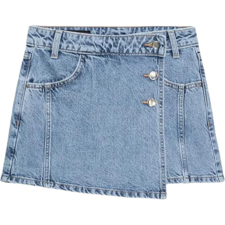 Женские джинсовые шорты с принтом Medium Blue ZARA, Medium Blue