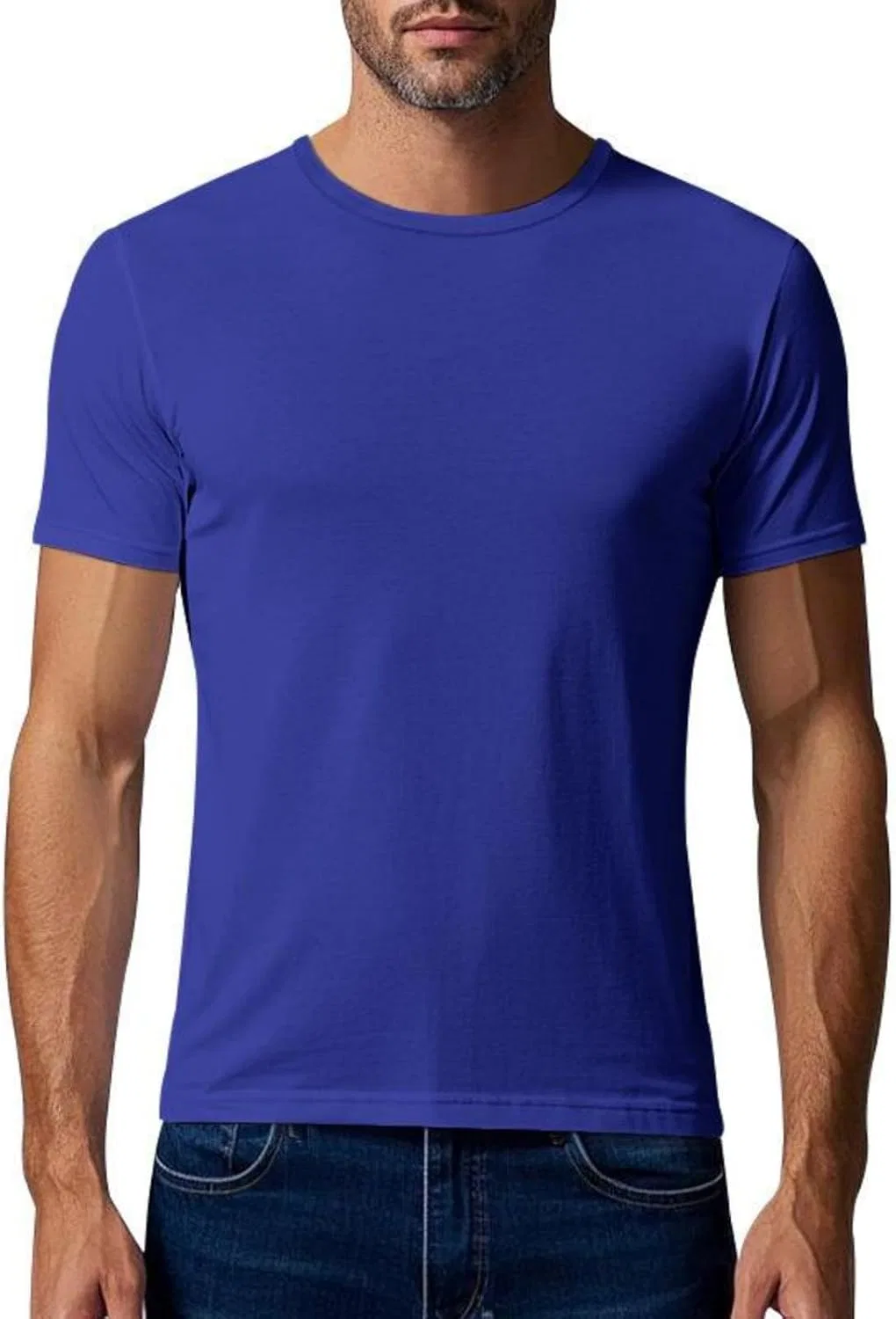 Мужская хлопковая футболка Slim Fit, Blue