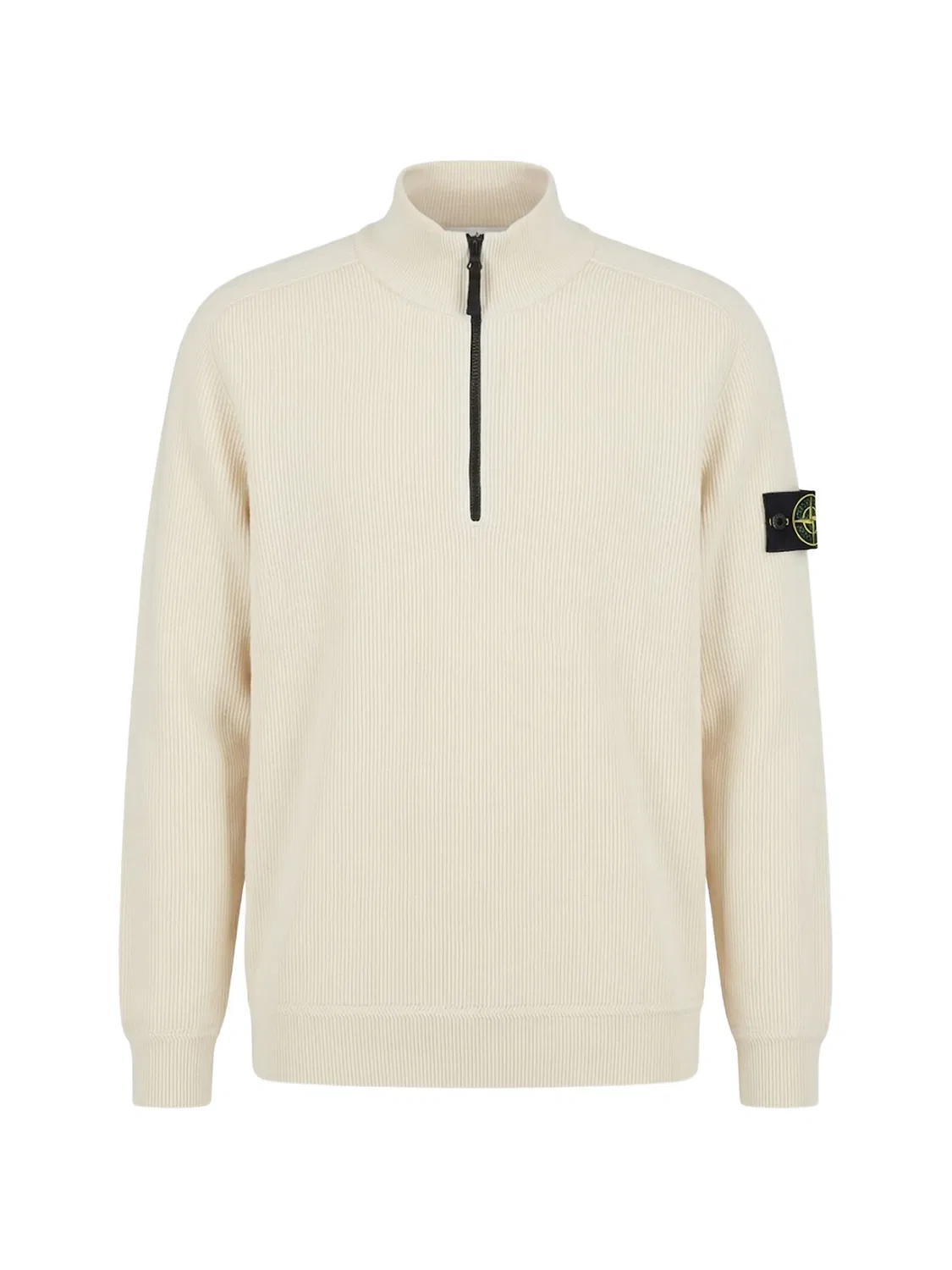 Вязаный свитер на полумолнии Stone Island, нейтральные