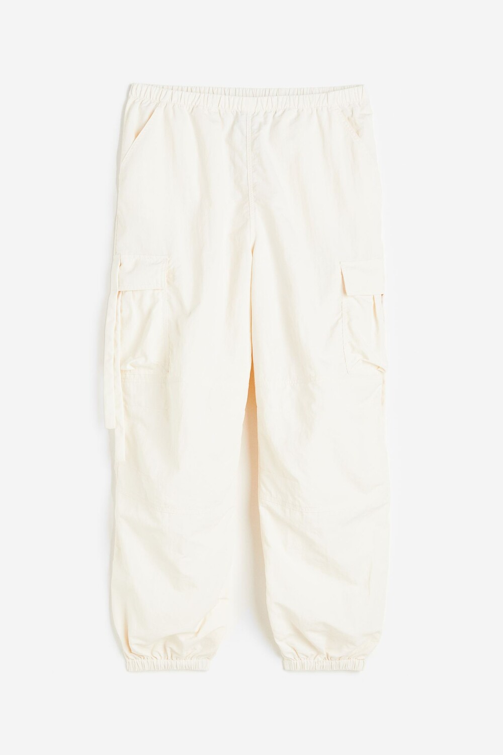 

Брюки H&M Low-waist Parachute, кремовый, Бежевый, Брюки H&M Low-waist Parachute, кремовый