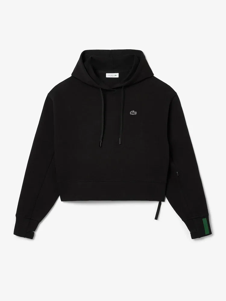 Худи LACOSTE Black, женская с капюшоном, базовый стиль — фото 4