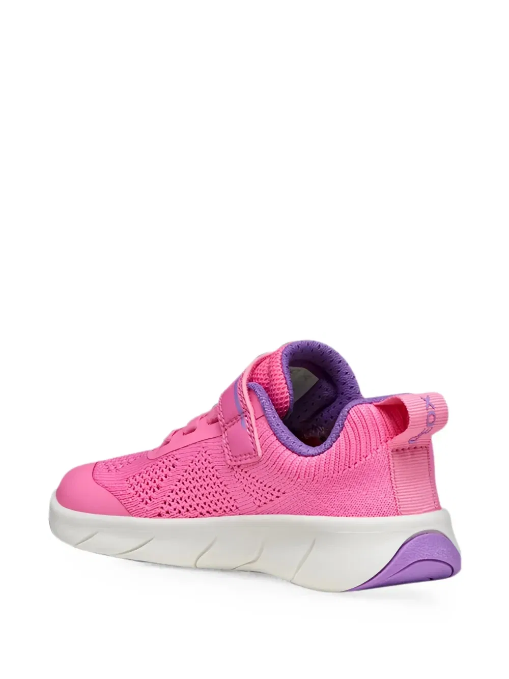 Кроссовки Foot-Run из сетчатой ткани с застежкой-липучкой Geox Kids, розовый — фото 3
