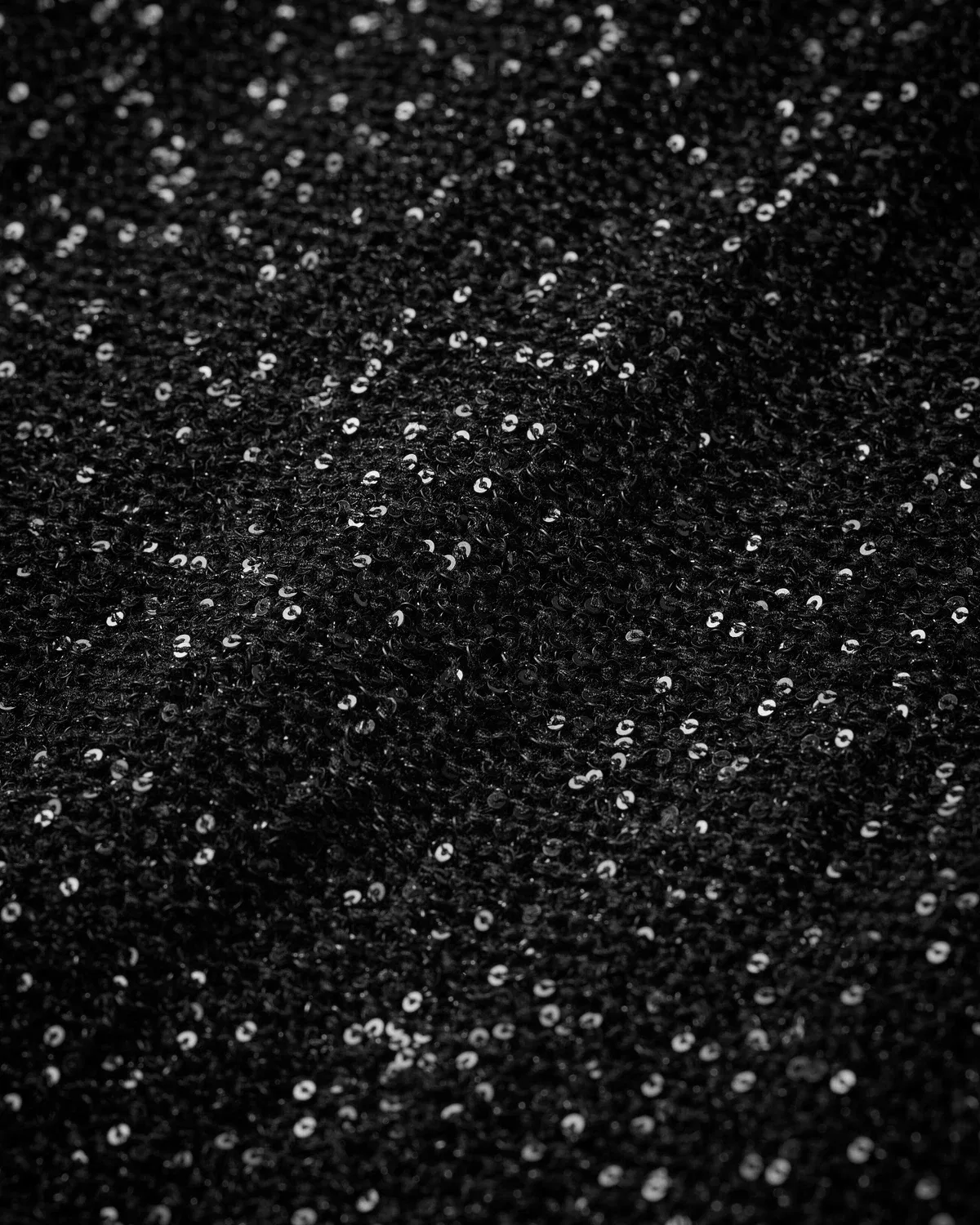 Длинное платье с пайетками из металлизированного трикотажа SAINT LAURENT, черный — фото 3
