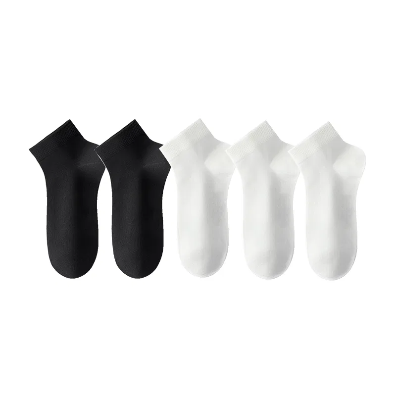 Детские носки-следы с принтом, набор из 5 пар, MADALLO, Black 2+White 3