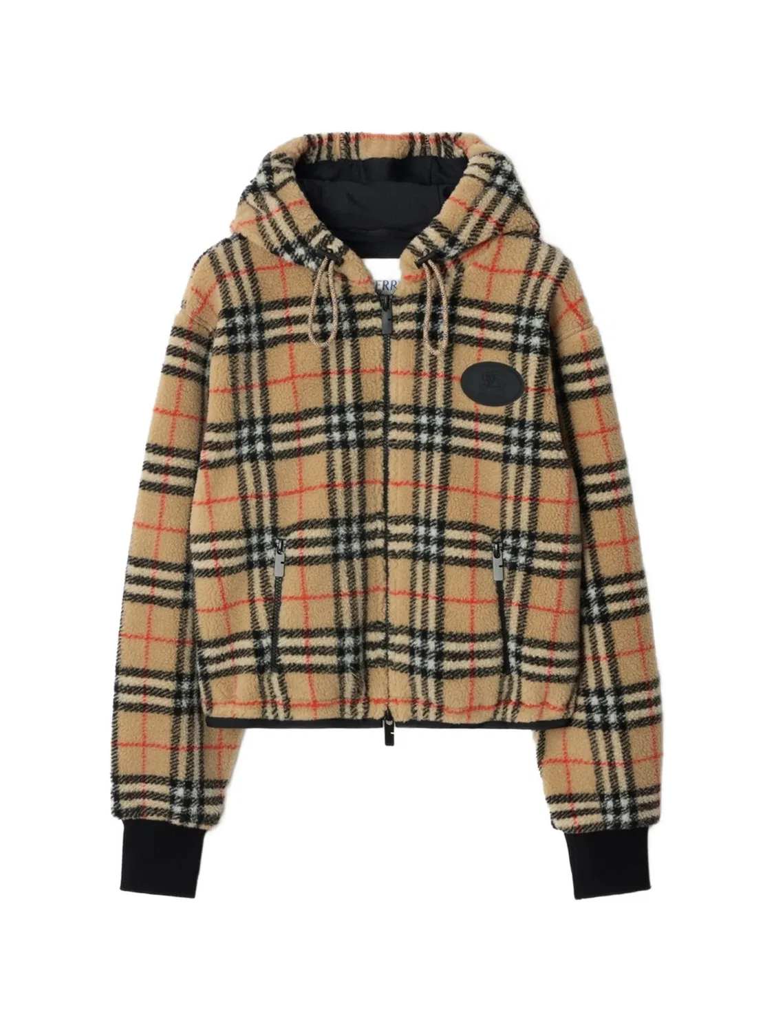 Куртка с капюшоном в клетку Burberry, нейтральный