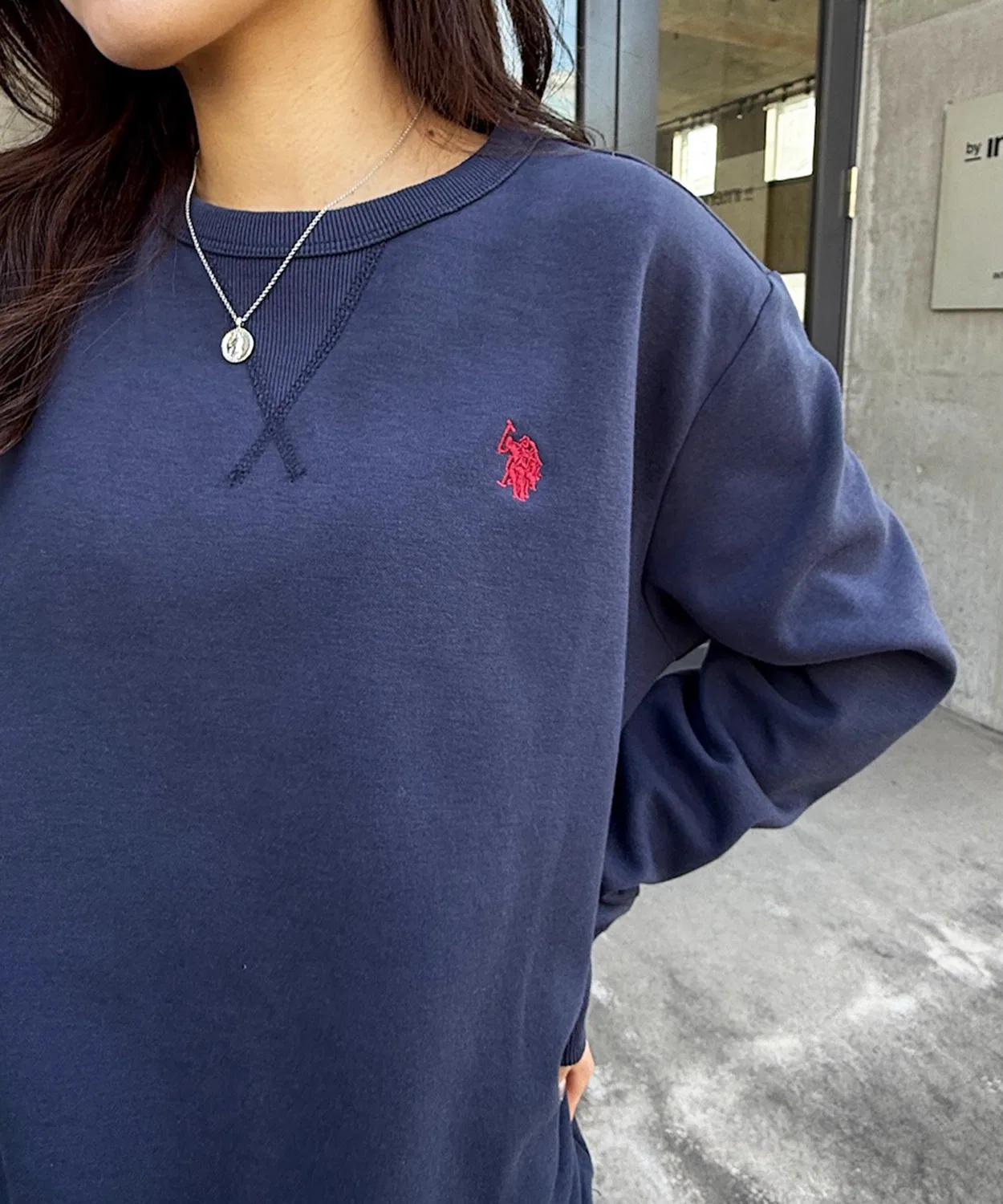 Мужское/Женское свитшот с длинным рукавомU.S. POLO ASSN., Navy — фото 2