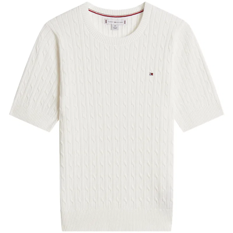Женский свитер с круглым вырезом Tommy Hilfiger, Navy Blue DW5 — фото 4