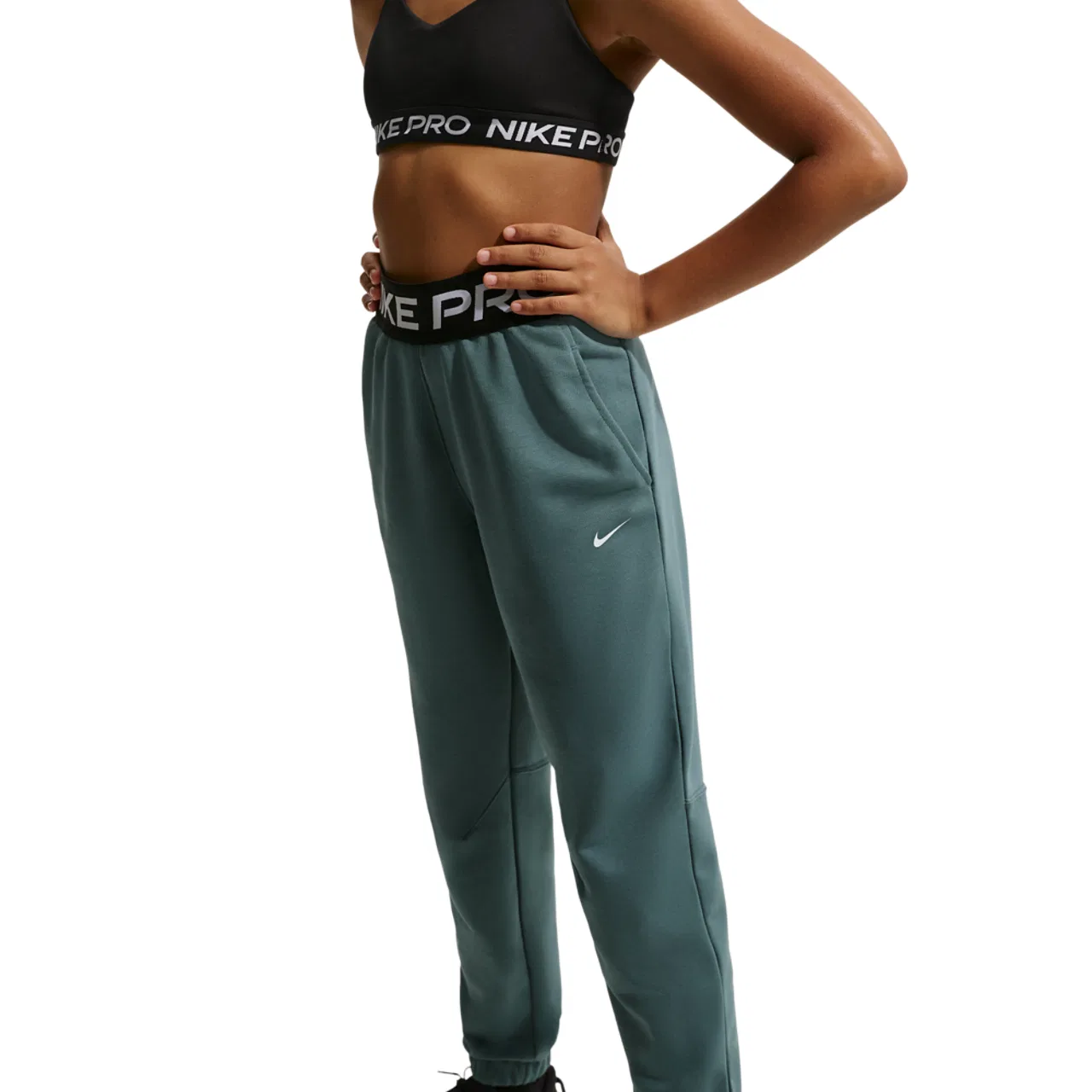 Брюки для мальчиков Dri-FIT Fleece Nike, цвет Mineral Slate/Mineral Slate/Black