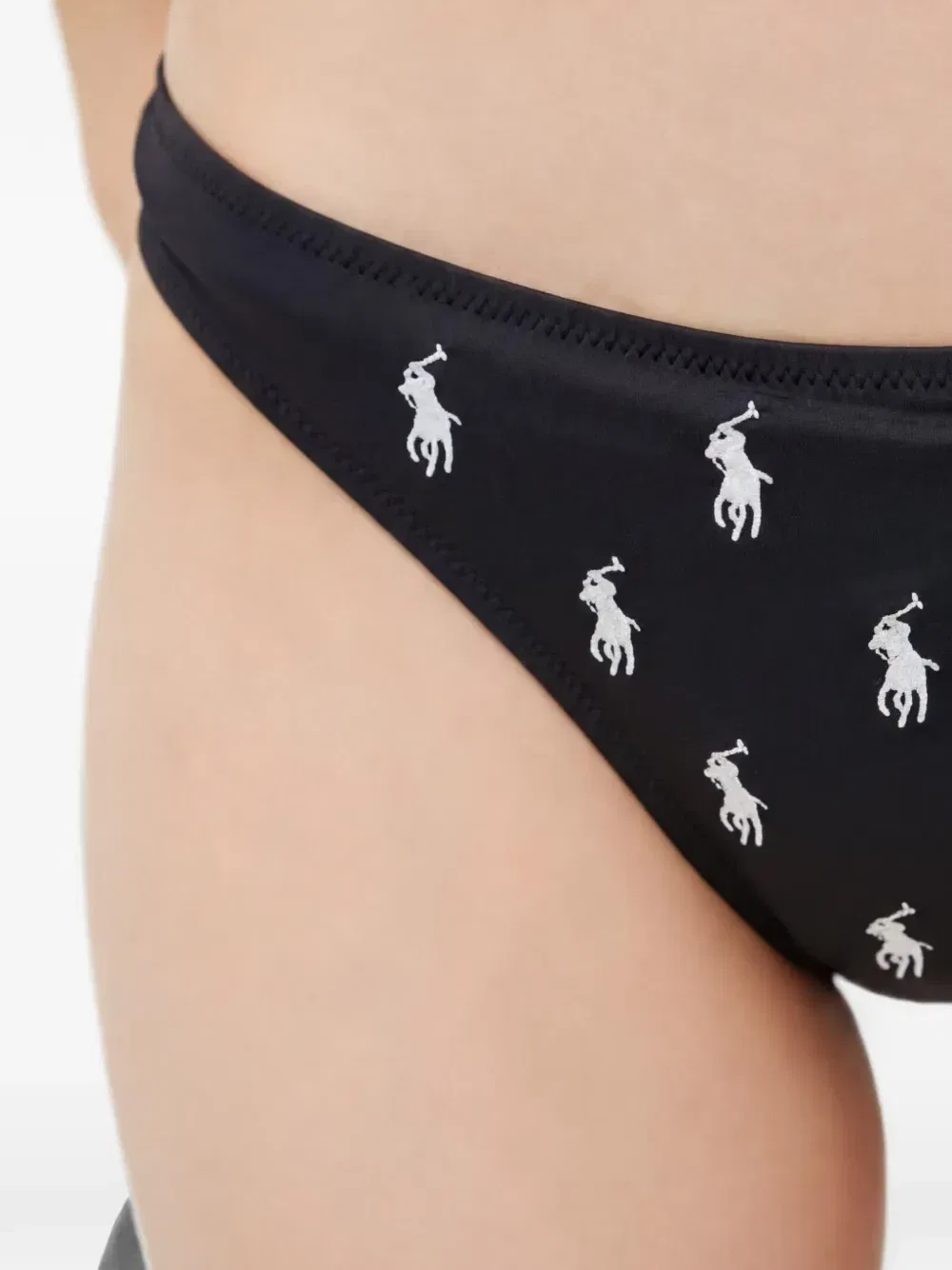Нижняя часть купальника с логотипом Polo Ralph Lauren, черный — фото 4