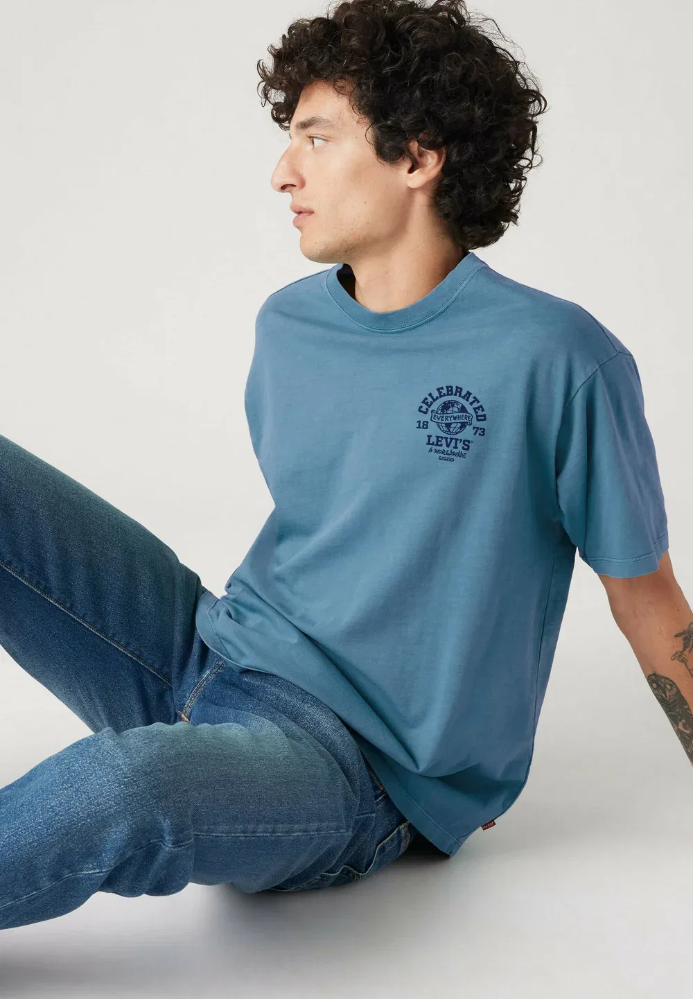 Футболка в винтажном стиле - футболка с принтом Levi'S, Lse Batwing Badge Ca - Blues - — фото 4