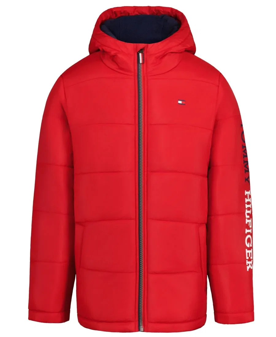 Куртка-пуховик с капюшоном Tommy Hilfiger, Scarlet Sage