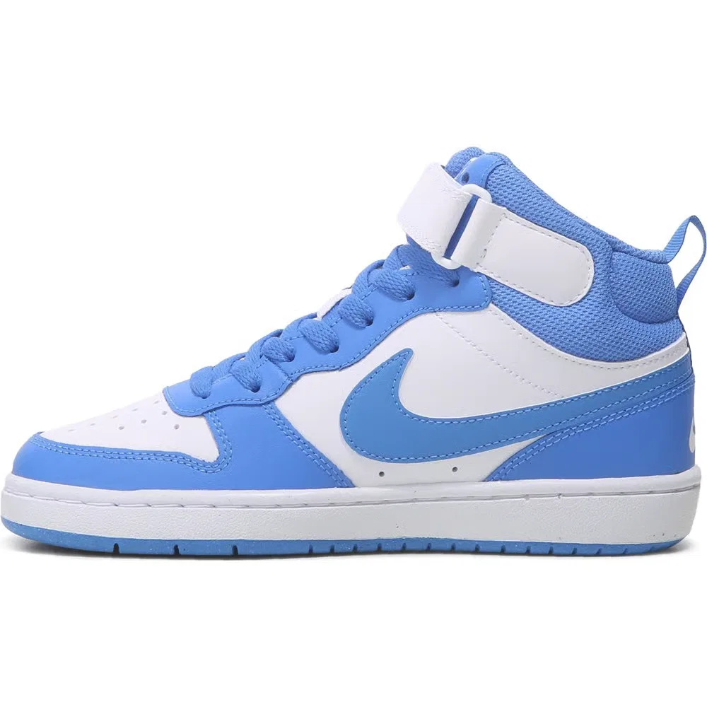 Детские кроссовки Kids' Court Borough средней высоты Nike, White/Blue — фото 3