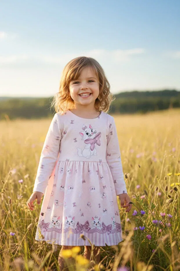 Детское платье для девочек с принтом Esila Kids, Pink