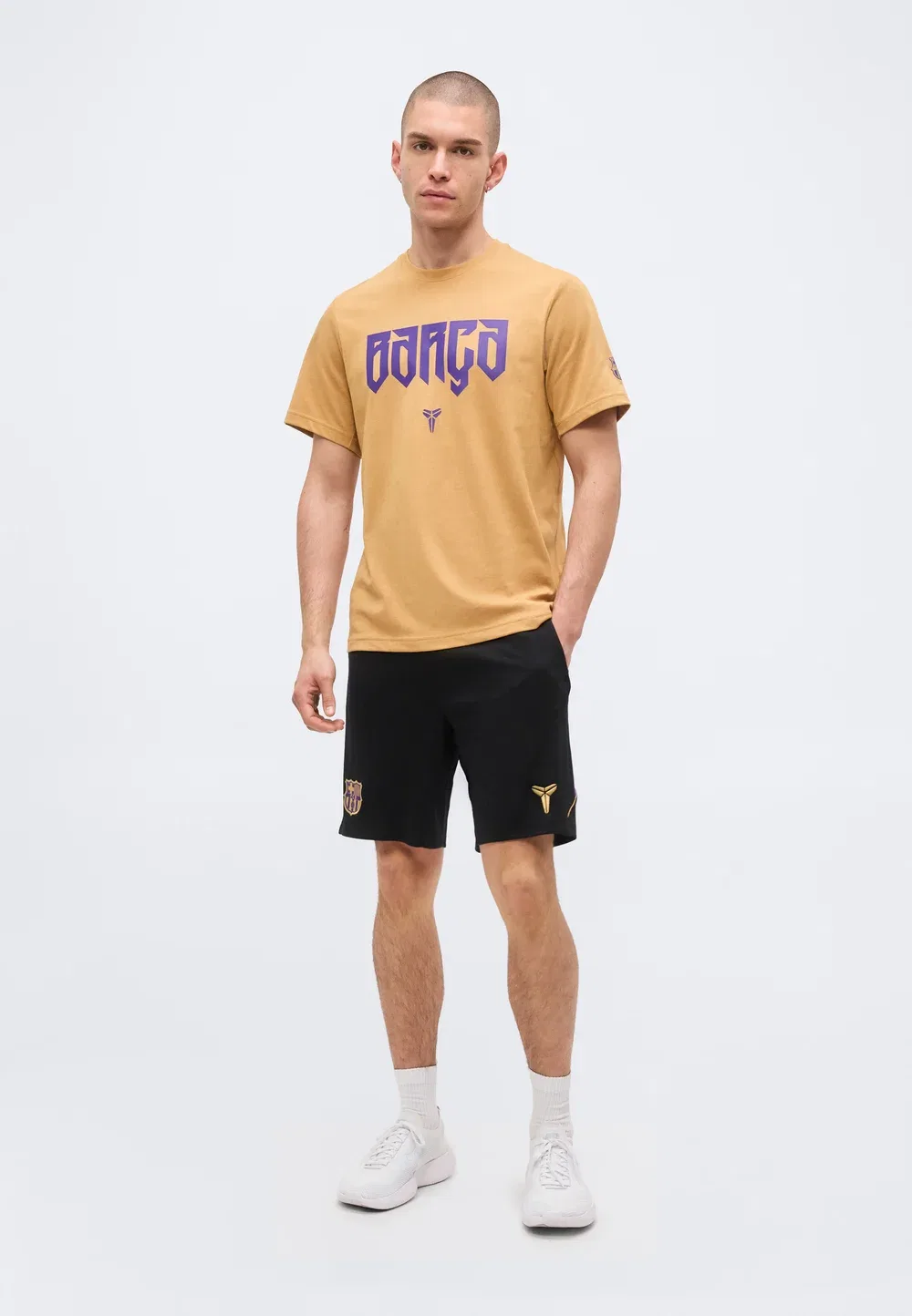 Короткие шорты FCB - клубная одежда Nike Performance, Black/Field Purple/Metallic Gold-Coloured — фото 2