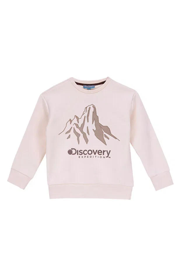Детское худи с принтом для мальчиков Discovery Expedition, Nude Color