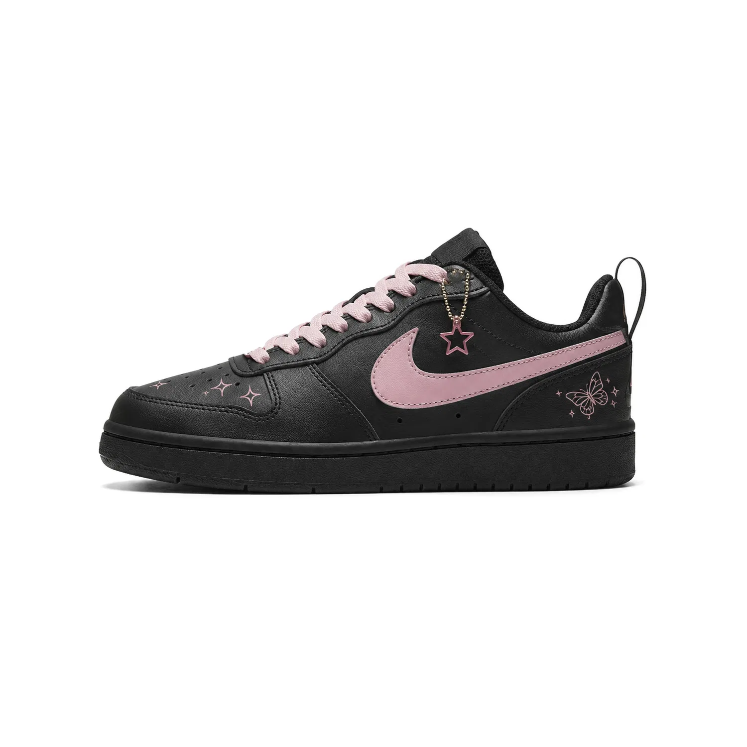 Детские кроссовки для скейтбординга с розовыми акцентами Court Borough 2 Nike