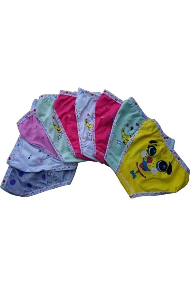 Детские трусы для девочек хлопковые с принтом Tutku, Multicolor — фото 3