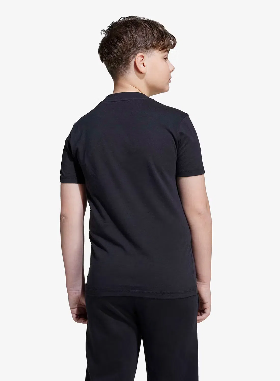 Футболка хлопковая Youth Essentials Adidas, черный — фото 4