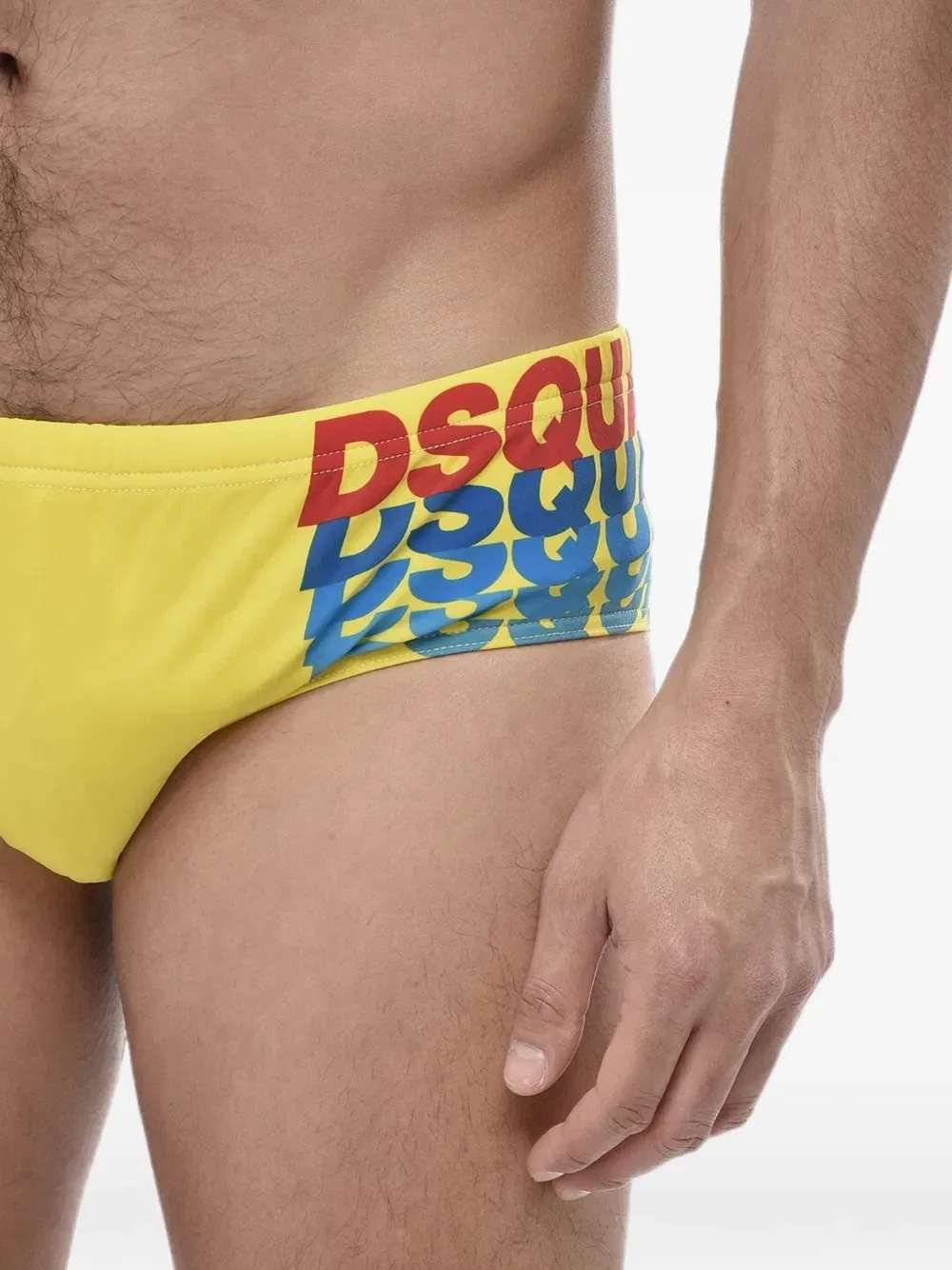 Плавки с логотипом на эластичном поясе Dsquared2, желтый — фото 3