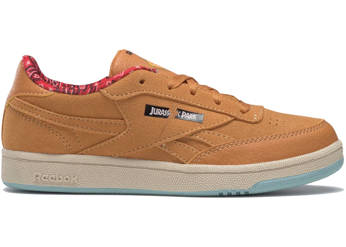 Детские кроссовки Lifestyle Reebok Club C Jurassic Park (PS), Rich Ochre/Diffused Blue/Stadium Red
