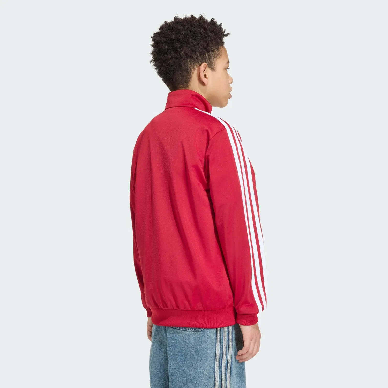Толстовка на молнии Adidas Originals Firebird красного цвета — фото 4