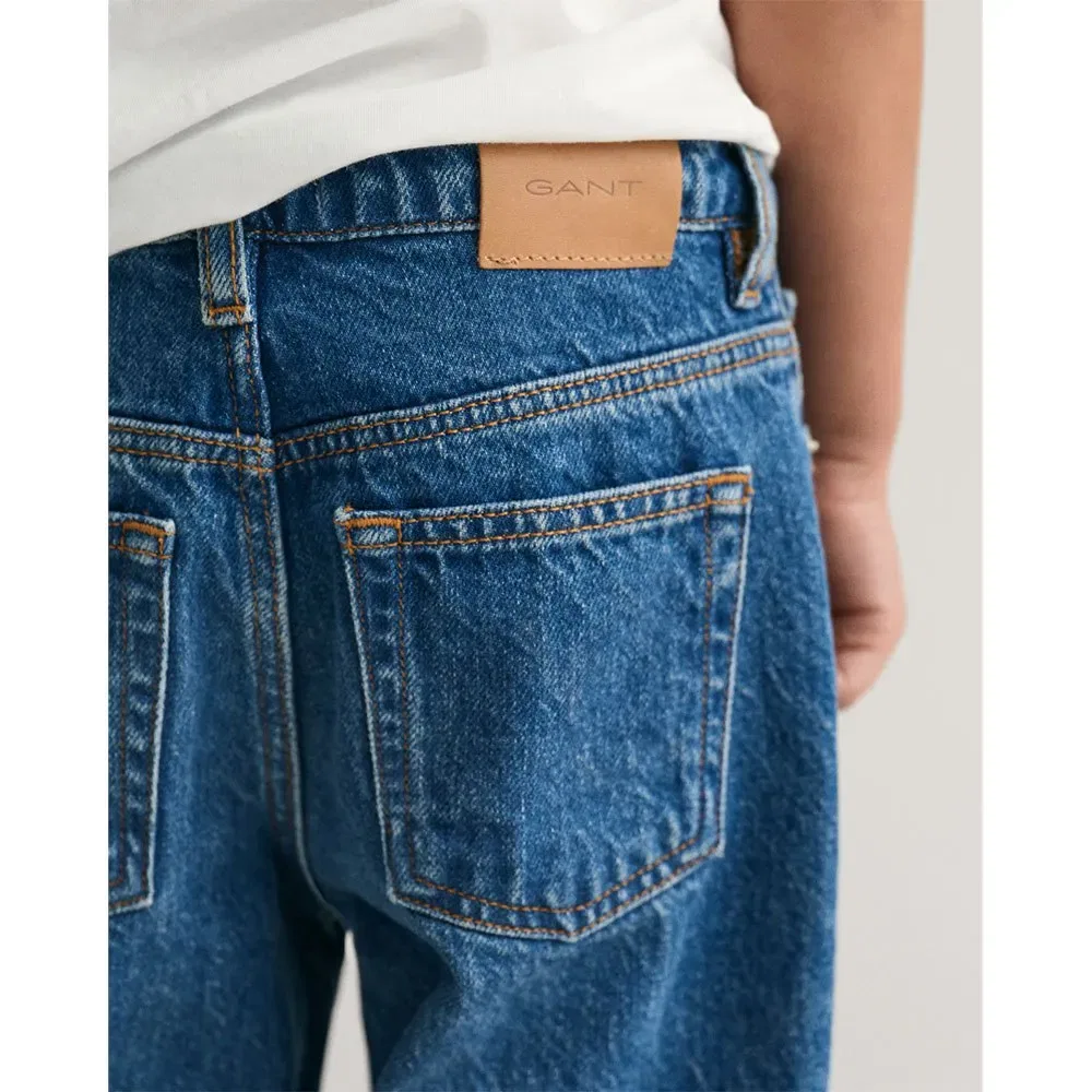 Джинсы Relaxed Fit Gant, синий — фото 4