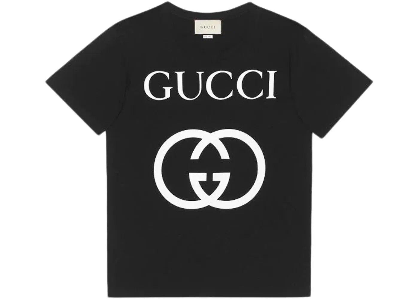 Мужская футболка с принтом Oversize with Interlocking G Gucci, Black/White