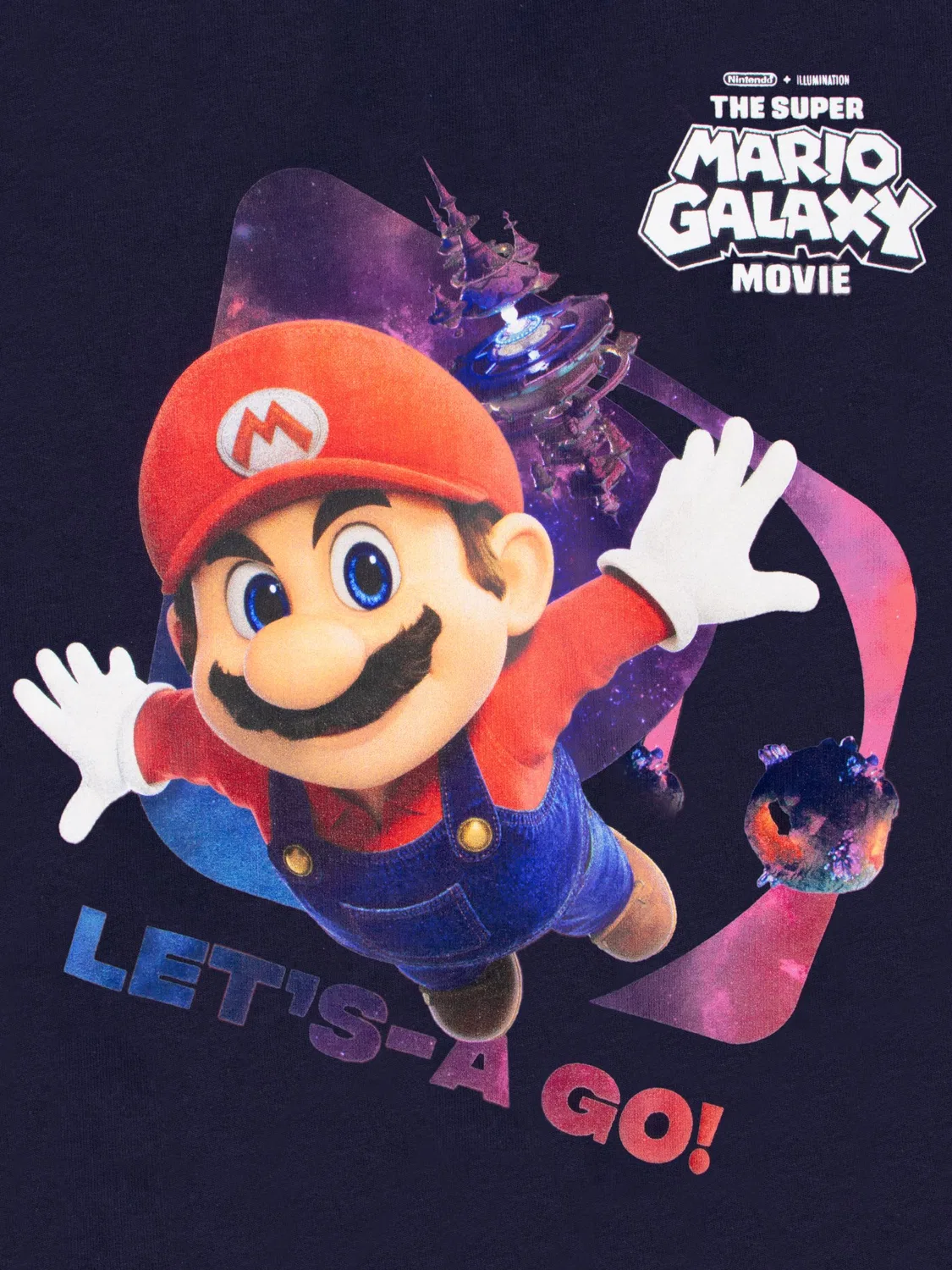 Худи с принтом Super Mario Galaxy, синее Character — фото 4