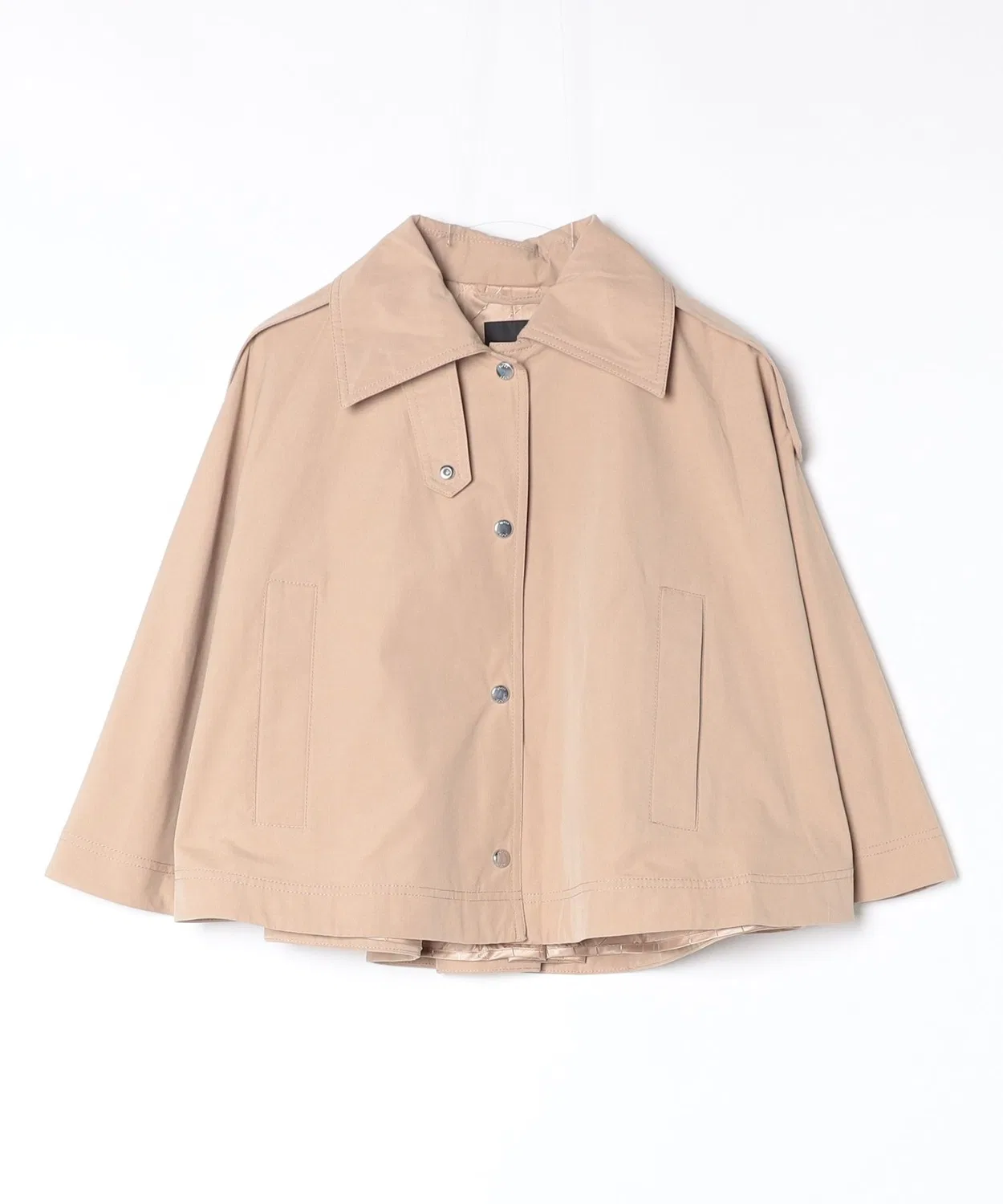 Женское пончо с воротником-стойкой Draped Tailored BOSS, Beige