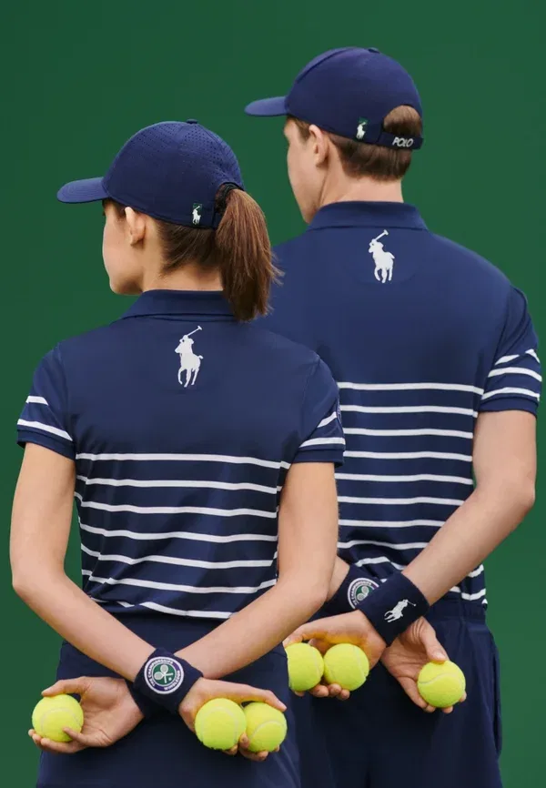 Поло с вышивкой Wimbledon tailored fit ballperson polo Polo Ralph Lauren, Refined темно-синий/White