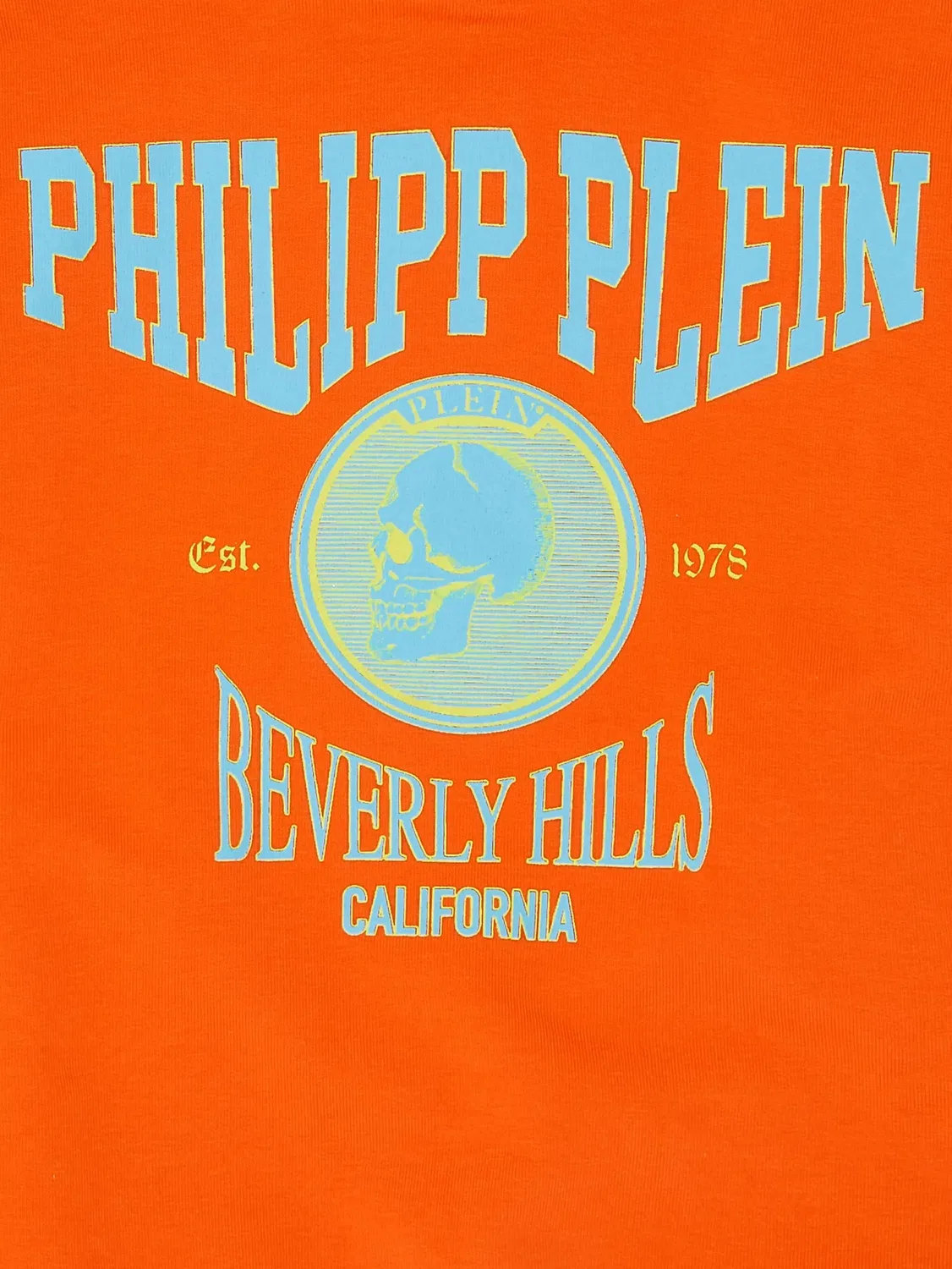 Худи с логотипом из хлопка Philipp Plein, оранжевый — фото 3