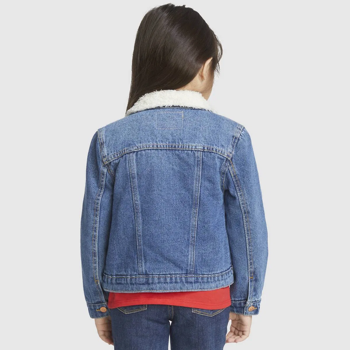 Куртка-Тракер Sherpa для девочек 4-6 лет Levi's, Bristol - Dark Wash — фото 2